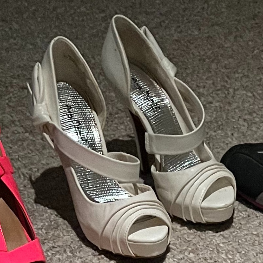 White Stiletto Heels